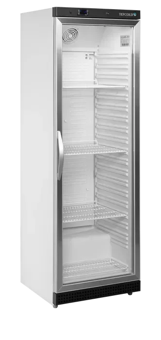 Jusqu’à Épuisement Des Stocks Réfrigérateur vitré 374 litres extérieur blanc porte aluminium