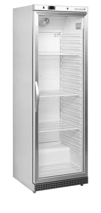 Top Vente Réfrigérateur vitré 374 litres extérieur inox porte aluminium