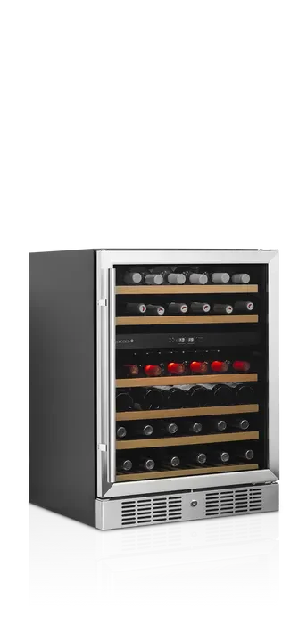 Cave à vin 2 zone de températures 155 litres gamme premium cadres de porte inox Certifié