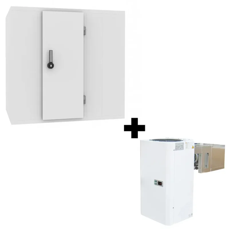 Chambre froide complète avec groupe négative -18° / -25°c isolation 80 mm - 1200x1500x2010 mm Meilleur Prix