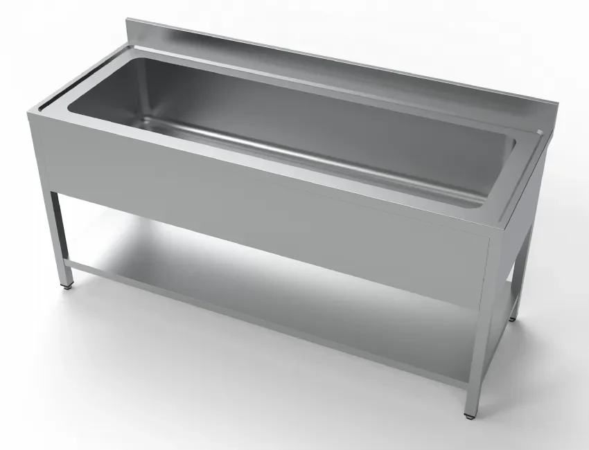 Plonge inox professionnelle 1800x700x850 1 bac 1600 mm de longueur Marque