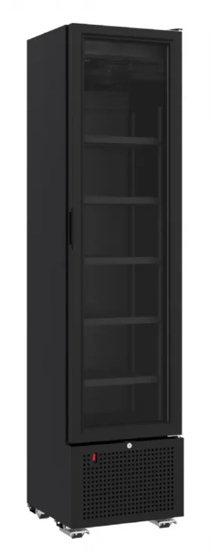Armoire réfrigérateur professionnelle slim noir une porte vitrée 221 litres Marque