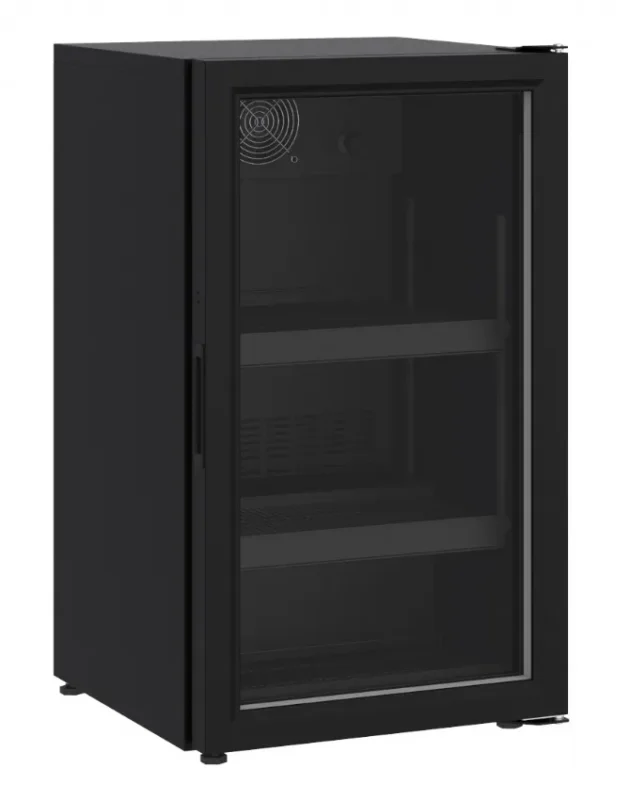 Armoire réfrigérateur professionnelle noir une porte vitrée 136 litres Offre Spéciale