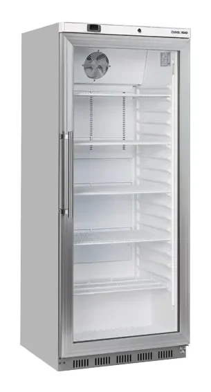 Produit De Marque Armoire réfrigérée positive professionnelle grise 1 porte vitrée 600 litres gaz r600a