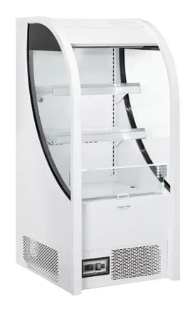 Retour Gratuit Vitrine de comptoir ventilée professionnelle blanche libre service 180 litres