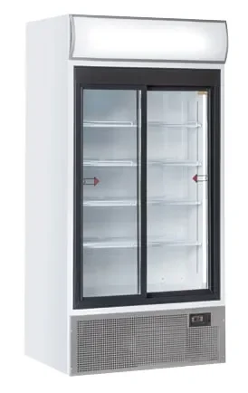 Acheter En Ligne Armoire positive professionnelle blanche pour boissons 2 portes coulissantes vitrées 795 litres