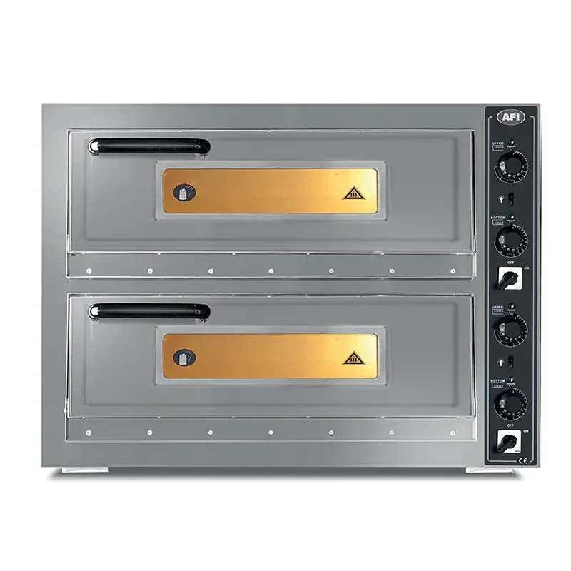 Four à pizza électrique 2 chambres commandes mécaniques avec 2 x 5 pizzas diamètre 25 cm Offre Du Jour