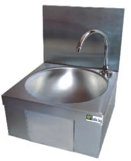 Lave-mains inox mural avec dosseret Promotion