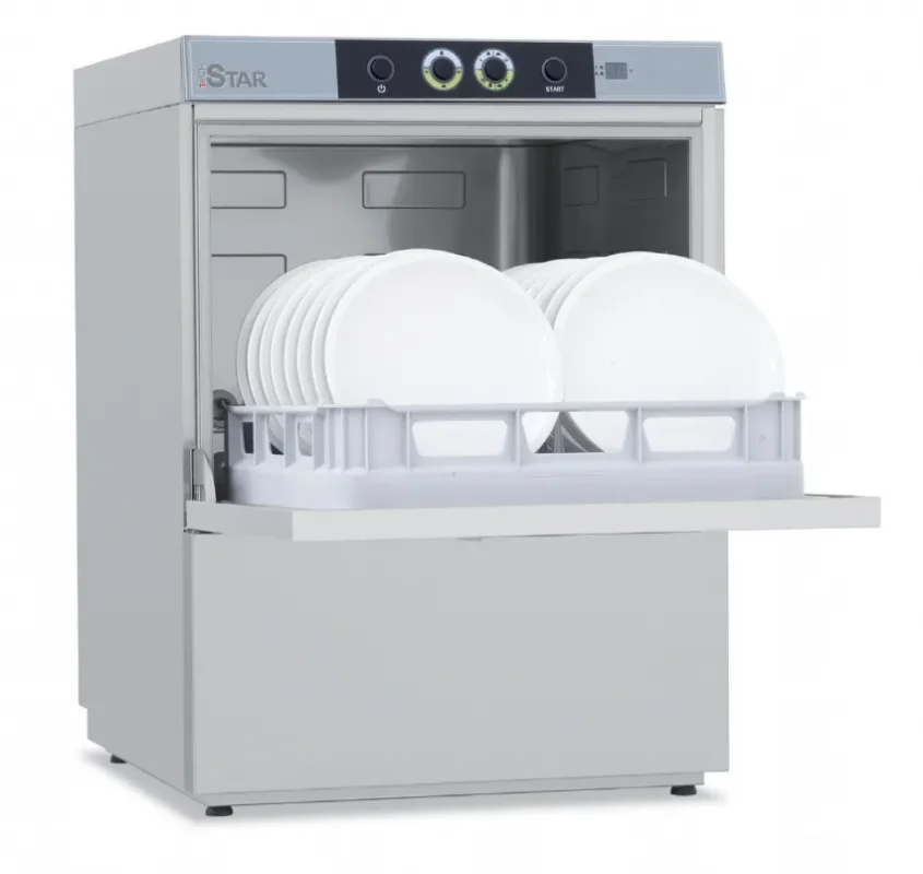 Lave-vaisselle professionnel - 15 litres panier 500 x 500 mm avec adoucisseur Réduction