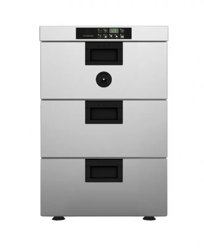 Four statique pour cuisson lente avec sonde à cœur3 tiroirs pour bac gn 1/1 prof. 150 mm - introduction du plateau côté étroit Produit De Marque