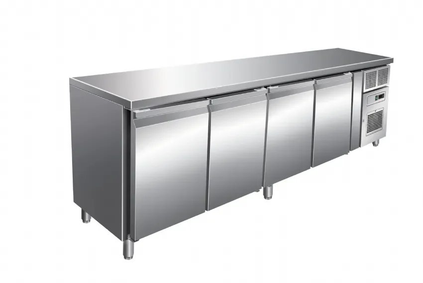 Commander Vite Desserte réfrigérée positive 511 l avec dosseret - 4 portes - avec groupe logé