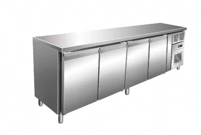 Vente Directe Table réfrigérée positive 616 l - sans dosseret - 4 portes - avec groupe logé