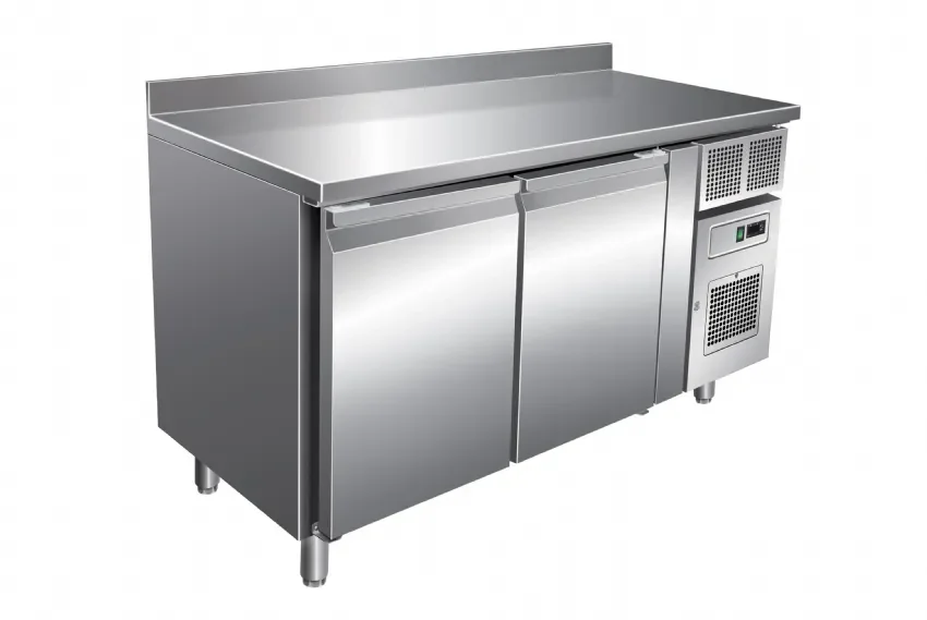 Usine Directe Table réfrigérée positive 313 l - avec dosseret - 2 portes - avec groupe logé