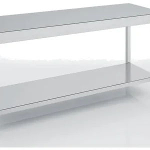 Vente Flash Table centrale en inox 2200x700x850 avec étagère