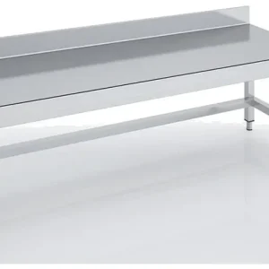 Vente Flash Table soubassement adossée en inox 1000x700x600 avec renfort