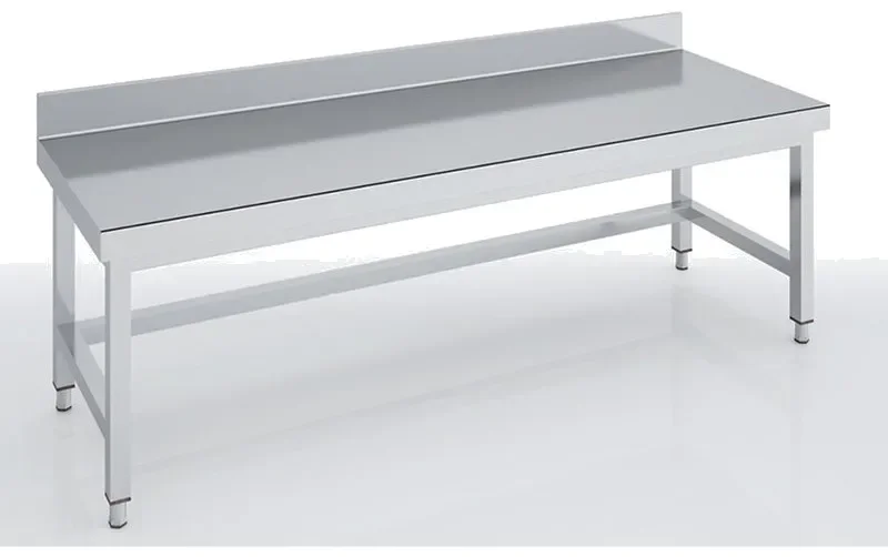 Vente Flash Table soubassement adossée en inox 1000x700x600 avec renfort