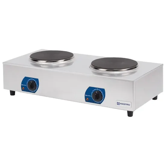 Plan de cuisson électrique de table 2 plaques monophasé - 745 x 295 x 200 mm Petit Prix