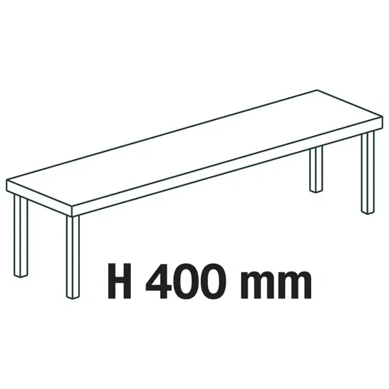 Achat Immédiat Tablette de service inox murale 1 niveau avec côtés ouverts 1400x300 mm