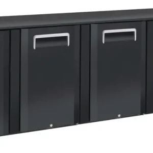 Vente Flash Arrière bar réfrigéré noir 4 portes pleines température +2/+8°c volume 531 l