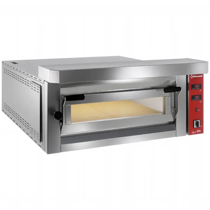 Four électrique professionnel 6 pizzas 350mm - entièrement en pierre réfractaire Certifié
