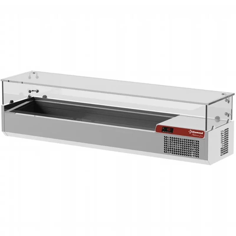 Dernier Modèle Saladette réfrigérée professionnelle à poser avec vitre 1600 mm