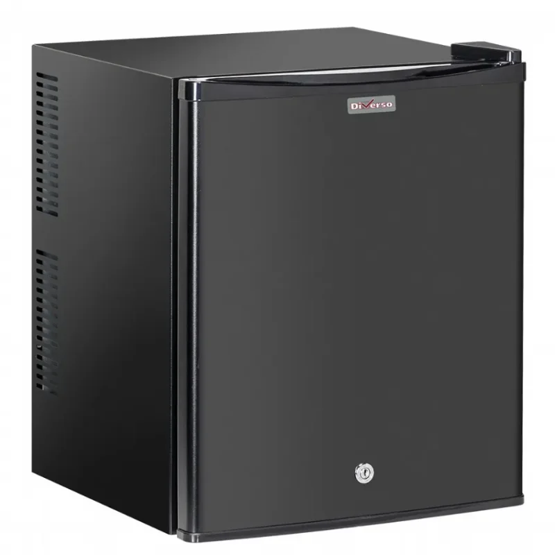 Minibar noir avec 1 porte battante pleine 40 litres Bon Marché