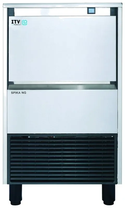 Machine à glaçons professionnelle à évaporation verticale 1/2 cube reserve 20kg - 76kg/24h Haute Qualité