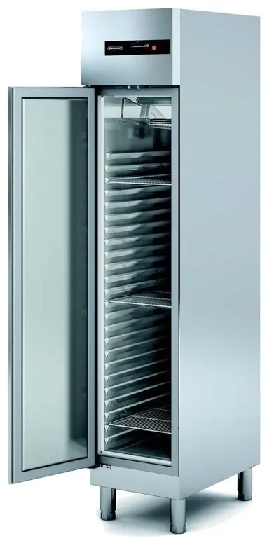 Armoire réfrigérée inox gn1/1 avec cotés emboutis 1 porte battante -2 / +8°c - 300l Seulement Aujourd’hui