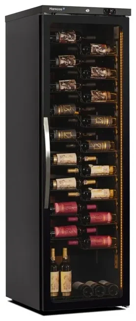 Cave à vins positive noire 1 porte vitrée -1 / +10°c - 125 bouteilles Marque