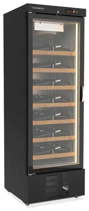 Solde Cave à vins positive noire 1 porte vitrée+2 / +18°c - 500l