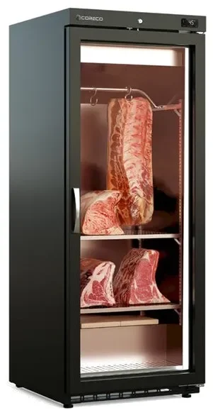 Petit Prix Armoire de maturation professionnelle vitreée noire 1 porte -2 / +8°c - 320l
