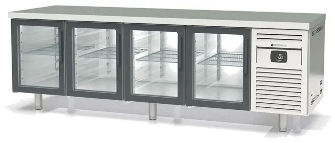 Meuble patissier négatif tropicalisé 4 portes vitrées -15 / -20°c - 562l Acheter Direct