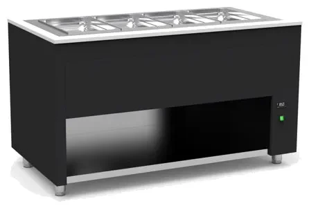 Buffet inox bain marie à eau couleur noir - 1260x850x850mm Réduction