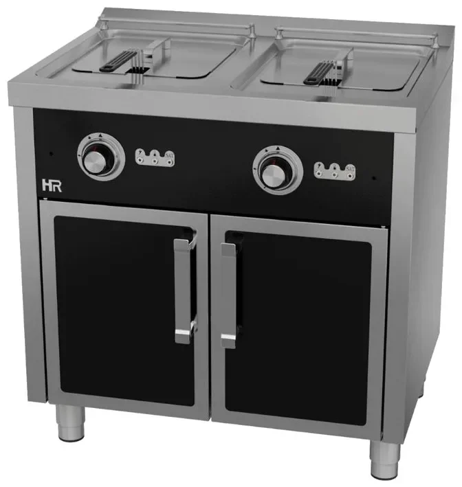 Seulement Aujourd’hui Friteuse professionnelle electrique triphasée sur armoire 16kw profondeur 600mm - 2x10l