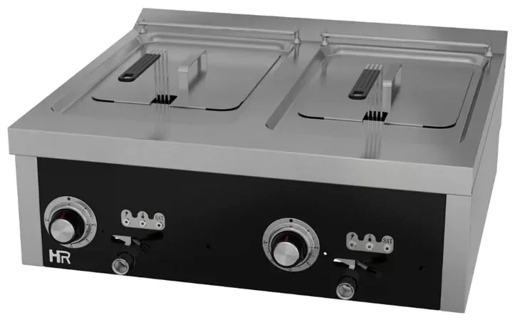 Expédié Aujourd’hui Friteuse professionnelle electrique de table monophasée 16kw profondeur 750mm - 2x15l