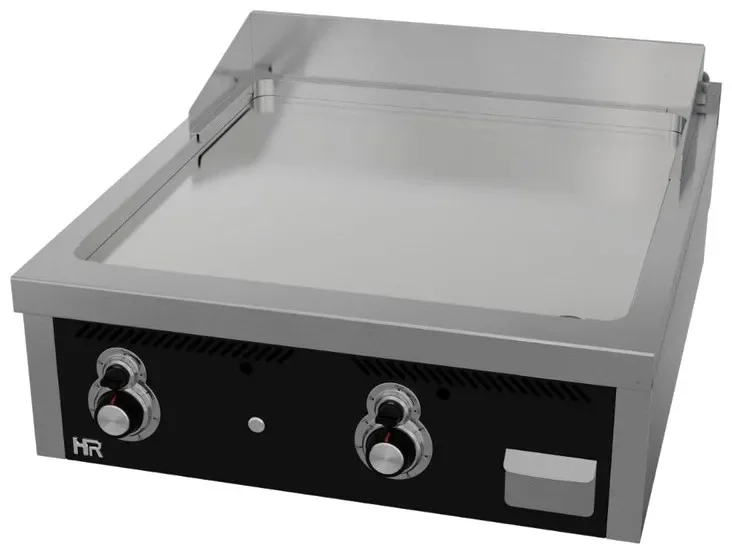 Plaque de cuisson gaz lisse chromée à poser largeur 800mm - 20,5kw Commande En Gros