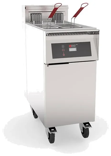 Friteuse électrique haut rendement avec thermostat électronique et filtration sur coffre prof 800mm 17kw - 22l Satisfait Ou Remboursé