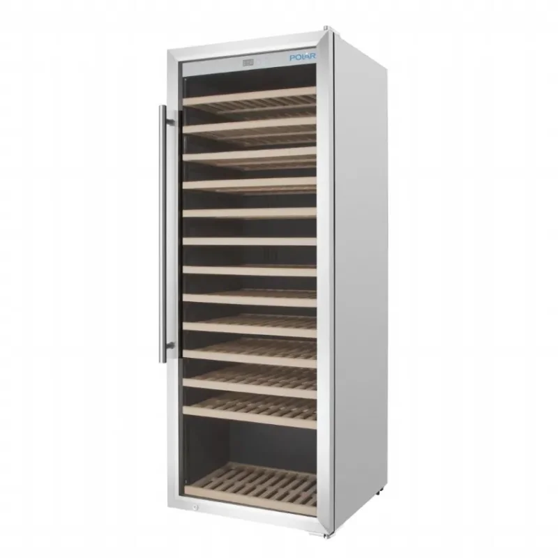Acheter Direct Cave à vin inox une zone 1 porte vitrée - 118 bouteilles