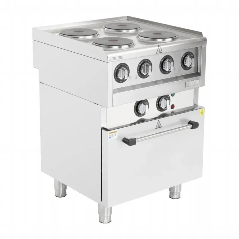 Fourneau électrique 4 feux sur four à convection 2x 3 kw Must-Have