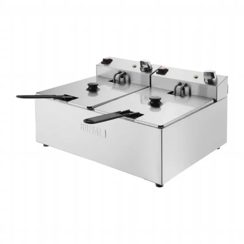Friteuse électrique double - 2x5 litres 2x2,8kw Seulement Aujourd’hui