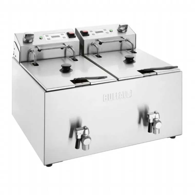 Friteuse électrique double avec minuterie 2x8 litres Vente Flash