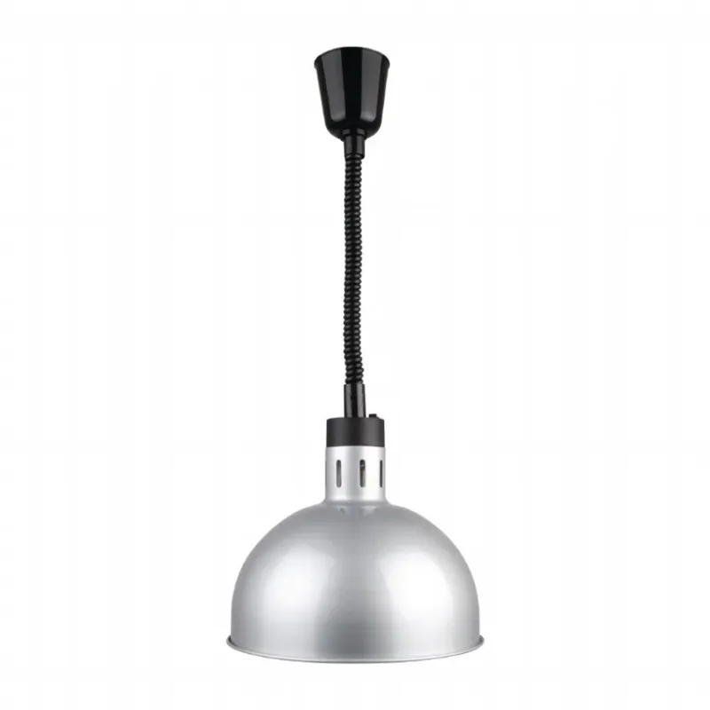 Acheter Direct Lampe chauffante dôme rétractable finition métal brossé