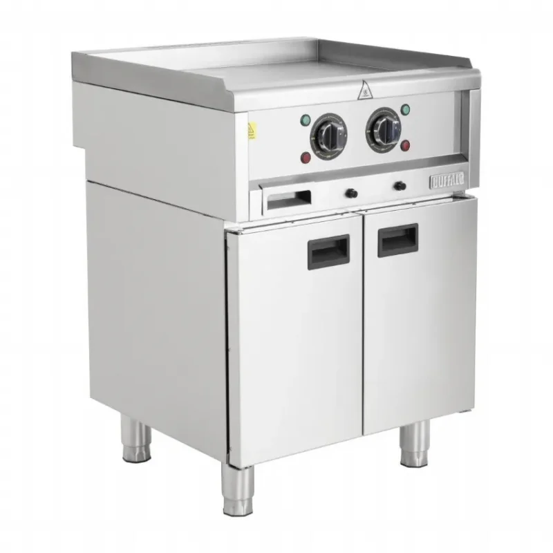 Plancha électrique surfac lisse sur meuble 600 mm - 4,5 kw Populaire
