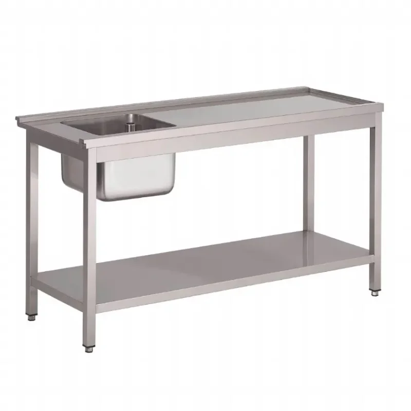 Table de prélavage gauche pour lave-vaisselle à capot 120x59x85 cm Must-Have