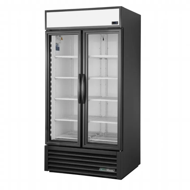 Bon Plan Vitrine positive libre service noire 2 portes 991 litres - 1004x759x1998 mm