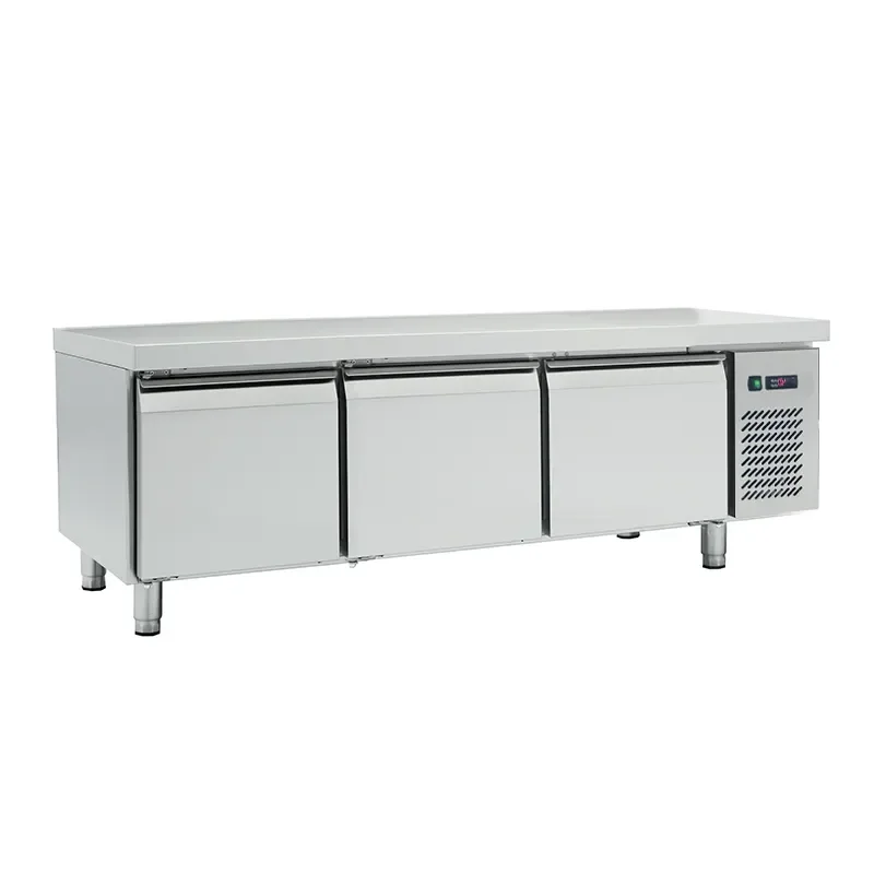 Soubassement réfrigéré positif inox 3 portes profondeur 700 température -2/+8°c - profondeur 700mm Meilleur Choix
