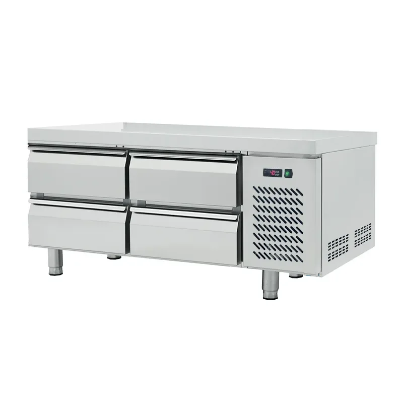 Solde Soubassement réfrigéré positif inox 4 tiroirs gn 1/1 température -2/+8°c - profondeur 700mm