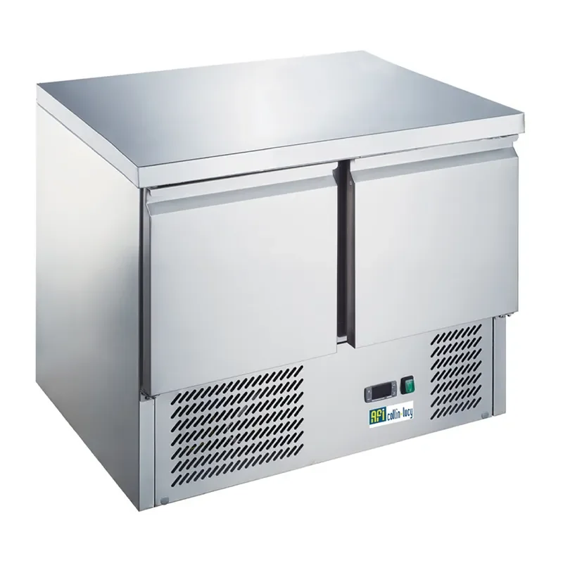 Table réfrigérée positive 2 portes gn 1/1 classe climatique 4 température +2/+8°c Produit De Marque