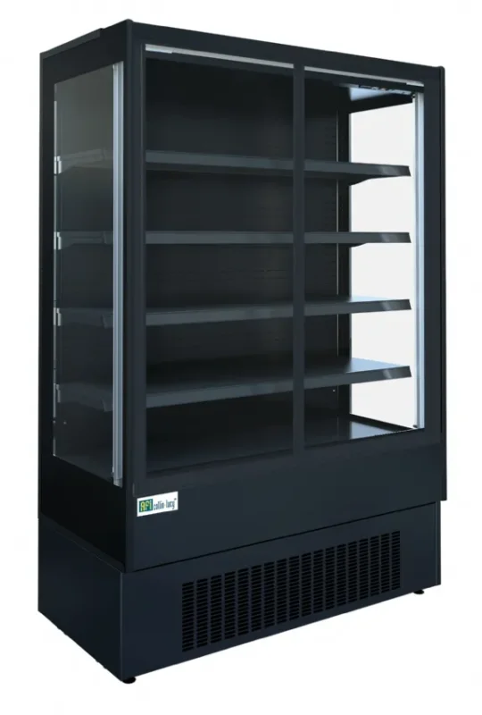 Vitrine murale réfrigérée noire 2 portes coulissantes vitrées avec r290 - 1510x670x1920mm Meilleur Choix