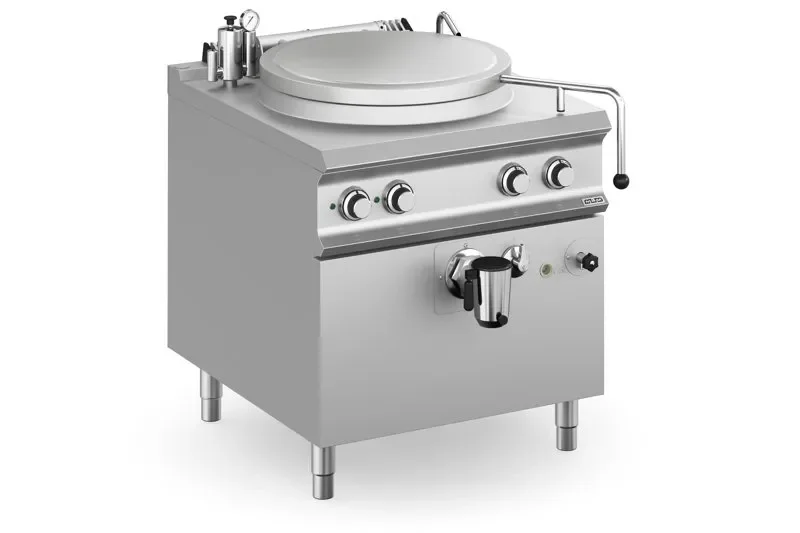 Quantité Limitée Marmite électrique professionnelle chauffe indirecte triphasé capacité 100 l - 800x900x850 mm